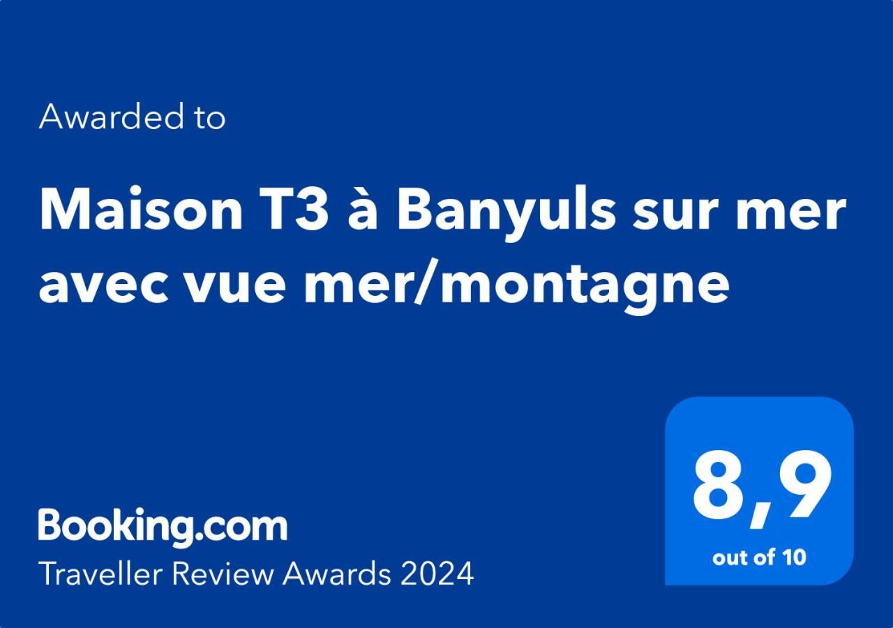 Maison T3 à Banyuls sur mer avec vue mer/montagne Extérieur photo